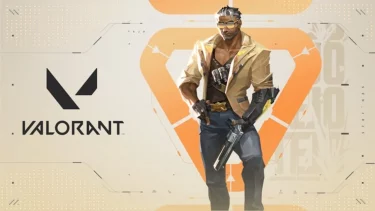 Imagen filtrada de una skin de VALORANT con arma azul oscuro, luces neón rosas y moradas y un diseño de gato.